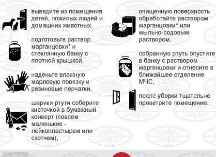 Что делать, если дома разбился ртутный градусник?